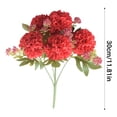 thumbnail image 1 of SLYNSHome Faux Hydrangeas Fake Flowers Red Artificial Silk Hydrangea Flower Bouquets with Stems Arrangement for Home Wedding, 1 of 6