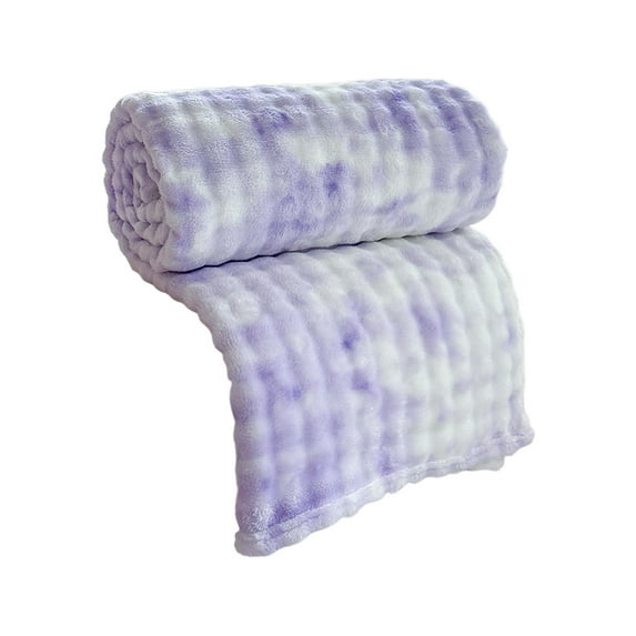 SLYNSHome Faux Rabbit Fur Blanket Purple Luxury Soft Fluffy Thick Fur Throw Blanket for Couch Bed Sofa