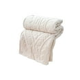 thumbnail image 1 of SLYNSHome Fleece Throw Blanket for Couch Blue 27x39 inch White Bed Blankets Soft Cozy Plush Sofa Throws for All Seasons, 1 of 7