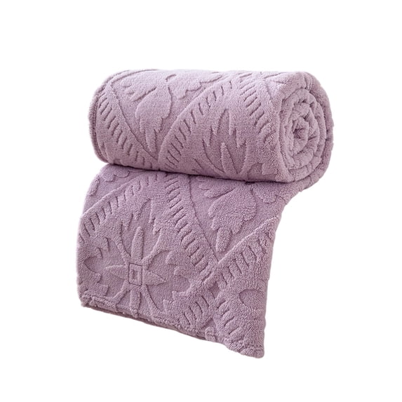 SLYNSHome Fleece Throw Blanket for Couch Sofa 27x39 inch Purple Decorative Blankets Cozy Soft Lightweight Fuzzy Flannel Blanket