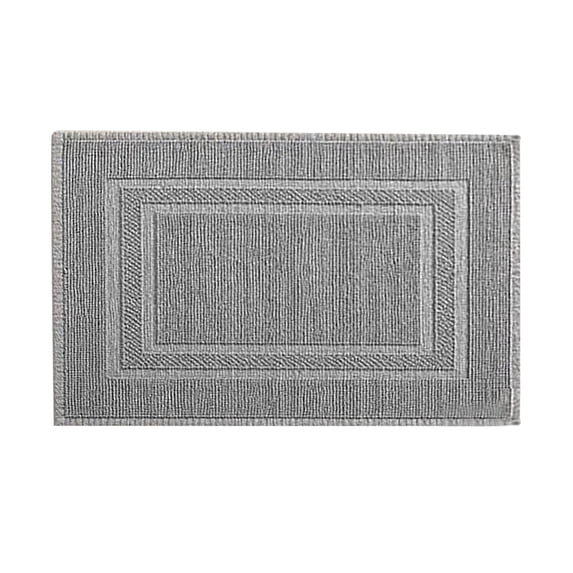 SLYNSHome Floor Rug Cotton Bordered Rectangular Mat With Non Slip Backing, Soft Absorbent Machine Washable Carpet For Bathroom Kitchen Laundry Indoor Home Decor