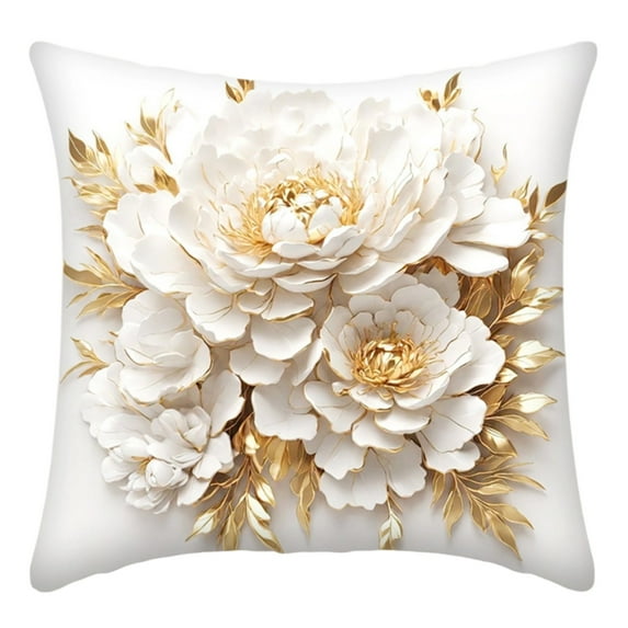 SLYNSHome Flower Throw Pillow Covers Spring Decoration,18x18 inch Flowers Pillow Cushion Cases Modern Decorative Pillowcases for Sofa Couch Bedroom Living Room
