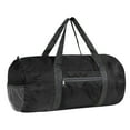 thumbnail image 1 of SLYNSHome Foldable Duffel Bag Gym Sports Travel Bag with Inner Pocket Lightweight Durable Polyester Portable for Men Women - Black, 1 of 7