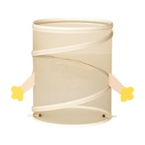 SLYNSHome Foldable Wall Mounted Dirty Clothes Basket with Lid, Large Capacity Waterproof Laundry Storage for Bathroom, Space Saving