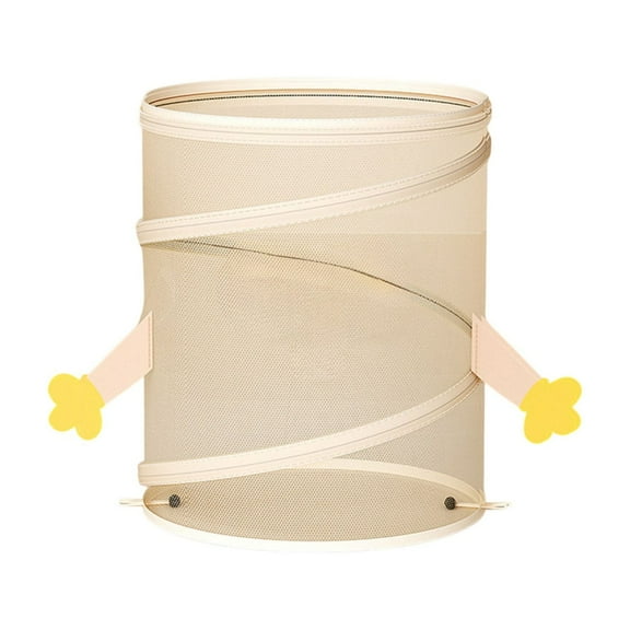 SLYNSHome Foldable Wall Mounted Dirty Clothes Basket with Lid, Large Capacity Waterproof Laundry Storage for Bathroom, Space Saving