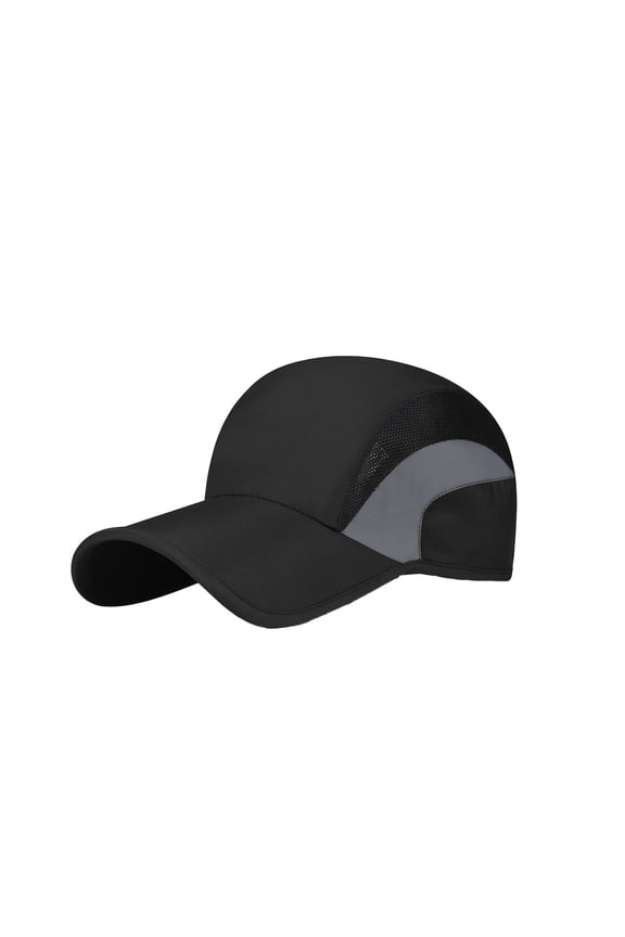 Folding Outdoor Hat Black Long Brim Sun Hat Breathable Sun Protection Cap for Women Men