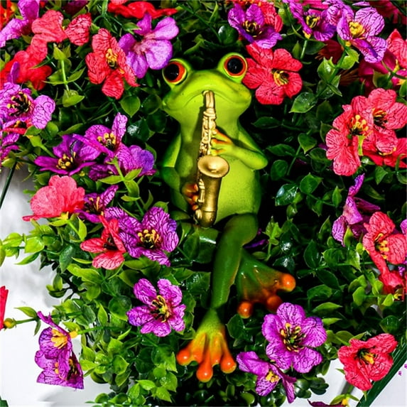 SLYNSHome Frog Figurines Decorations for Pots,Funny Cute Craft Resin Frog Sculpture Statue for Home Office Desk Tabletop Bathroom Birthday Gifts for Women