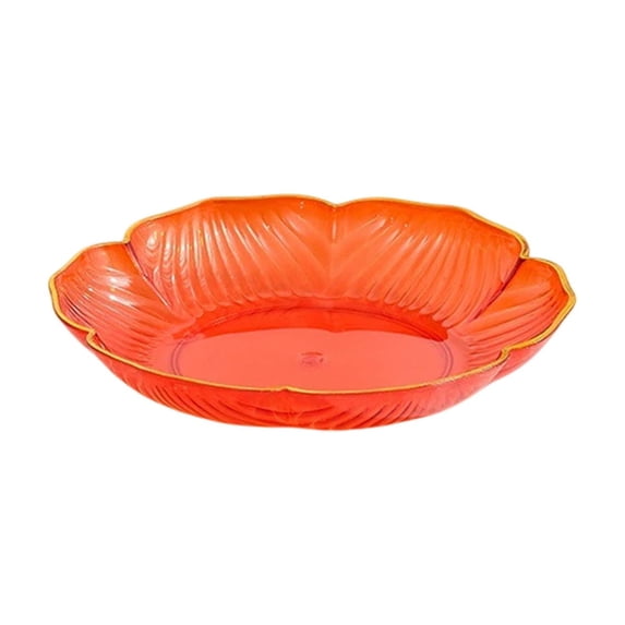 SLYNSHome Fruit Bowl Red Fruit Tray Decorative Table Centerpiece Dish Bowl for Snacks and Candy