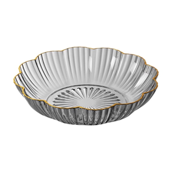 SLYNSHome Fruit Bowl for Kitchen Counter Decor Gray Large Fruit Tray Bread Candy Snacks Organizer Bowl