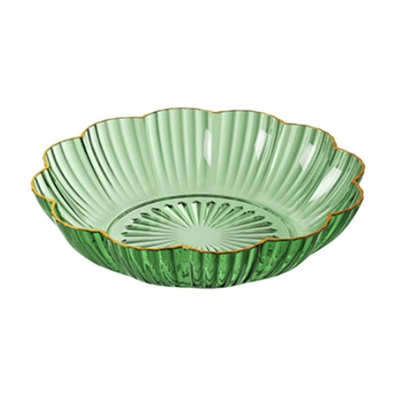 SLYNSHome Fruit Bowl for Kitchen Counter Decor Green Large Fruit Tray Bread Candy Snacks Organizer Bowl