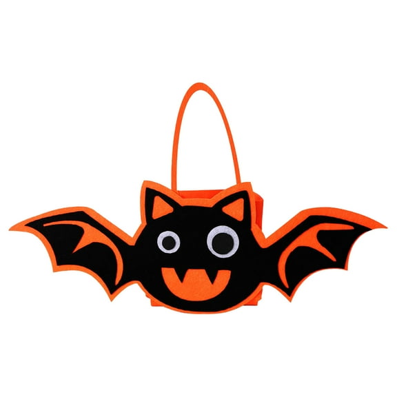 SLYNSHome Funny Bats Ghost Candy Gift Bag Halloween Party Candy Bags Non-Woven Reusable Decorative Handbag