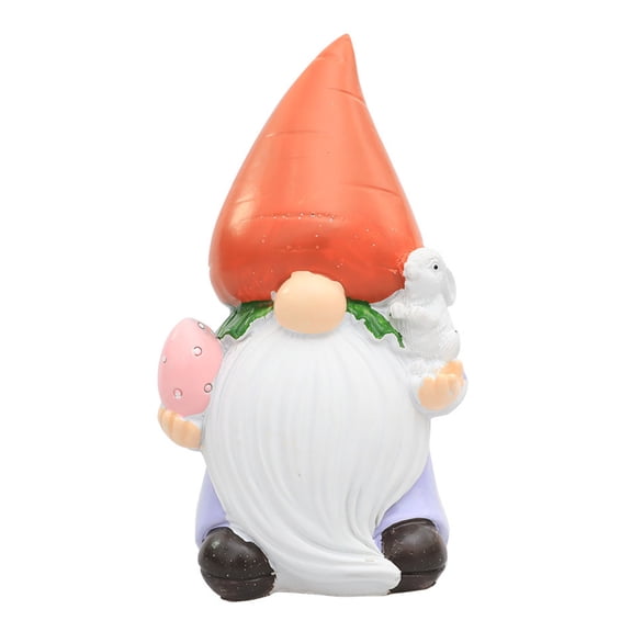 SLYNSHome Gardening Gnomes Figurines Orange Fairy Garden Gnome Statues Yard Accessories for Plant Pots Decor, Home Decoration