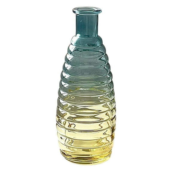 SLYNSHome Glass Flower Vases for Centerpiece Table,Gradient Blue Modern Vase for Weddings,Events,Arrangements,Office,Home Decor