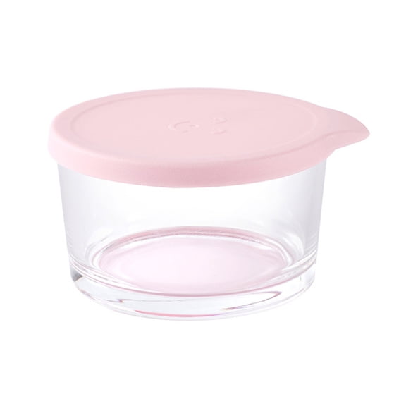SLYNSHome Glass Food Storage Container Leakproof BPA-Free Mini Lunch Box for Office Snacks Yogurt Microwave Safe - Pink