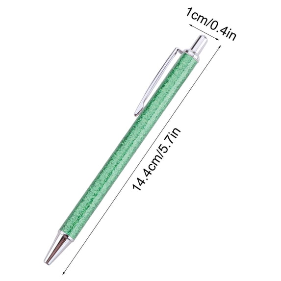 SLYNSHome Glitter Ballpoint Pen, Shiny Retractable Pen, Green Powder Creative Gift Pen, Smooth Writing For Office, Daily Use And Gifting