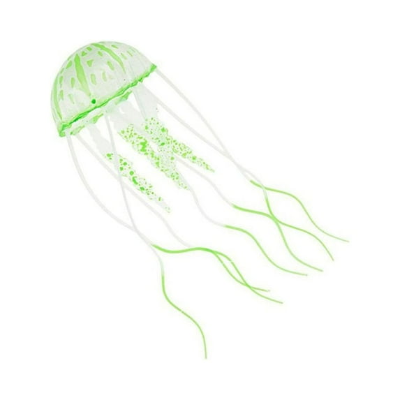SLYNSHome Glowing Jellyfish Ornament Glowing Fish Tank Decorations for Aquarium Fish Tank - Green