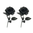 thumbnail image 1 of SLYNSHome Halloween Artificial Flowers Black Roses,Fake Silk Flower Long Stem for Halloween Home Vase Wedding Party Decorations, 1 of 5