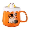thumbnail image 1 of SLYNSHome Halloween Ceramic Coffee Mug,Pumpkin Ghost Mug with Lid Perfect for Coffee,Tea,Milk Ideal Gift for Christmas Birthday, 1 of 7