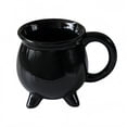 thumbnail image 1 of SLYNSHome Halloween Ceramic Mug,Black Cauldron Shaped Pot Style Coffee Tea Cup For Daily Drinks, Spooky Home Party Decoration, Fall Winter Beverage Mug, 1 of 6