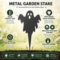 thumbnail image 1 of SLYNSHome Halloween Metal Silhouette Garden Stakes, Spooky Witch Ghost Black Cat Tree Figurine Picks, Outdoor Lawn Porch Yard Decor For Seasonal Scene Arrangement, 1 of 8