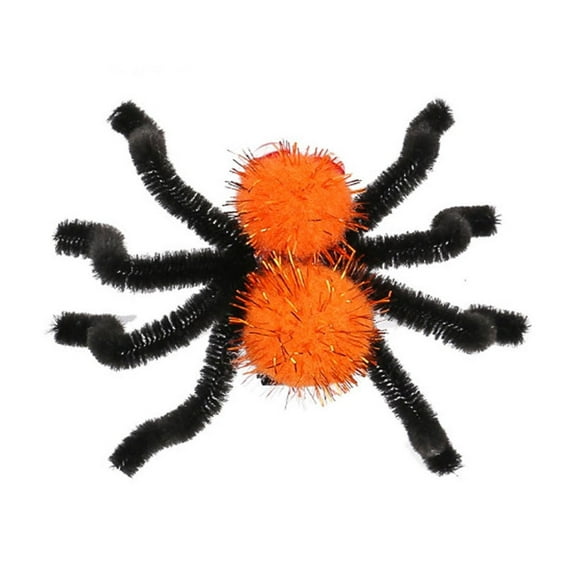 SLYNSHome Halloween Mini Spider Fake Small Spider Clip Hair Accessories for Halloween Home Party Decorations - Orange