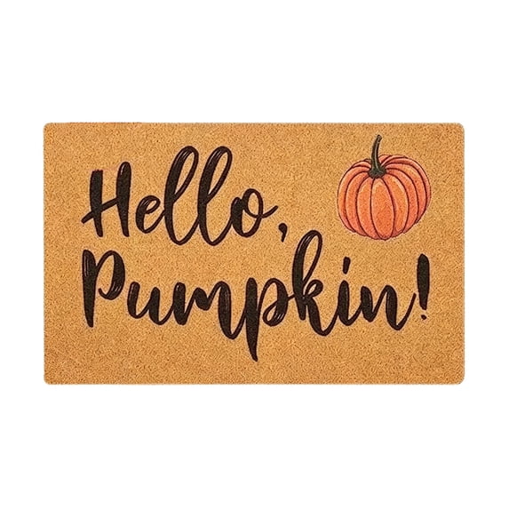 SLYNSHome Halloween Pumpkin Doormat, Black White Patterned Entryway Rug, Washable Non Slip Floor Mat for Bathroom Kitchen Living Room Indoor Outdoor Decor