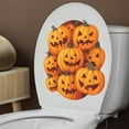 thumbnail image 1 of SLYNSHome Halloween Pumpkin Sticker,Waterproof Toilet Lid Sticker Decals Halloween Party Decor DIY Party Supplies, 1 of 6