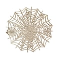 thumbnail image 1 of SLYNSHome Halloween Spider Web Pattern Placemat,Gold Waterproof Oil Proof Heat Resistant Table Mat, Holiday Dining Kitchen Decor For Seasonal Parties, 1 of 7