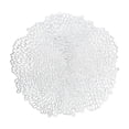 thumbnail image 1 of SLYNSHome Halloween Table Decor Round Lace Placemats,Silver PVC Hollow Out Heat Resistant Non-Slip Table Mats, Waterproof Oil Proof Washable Dining Party Supplies, 1 of 6