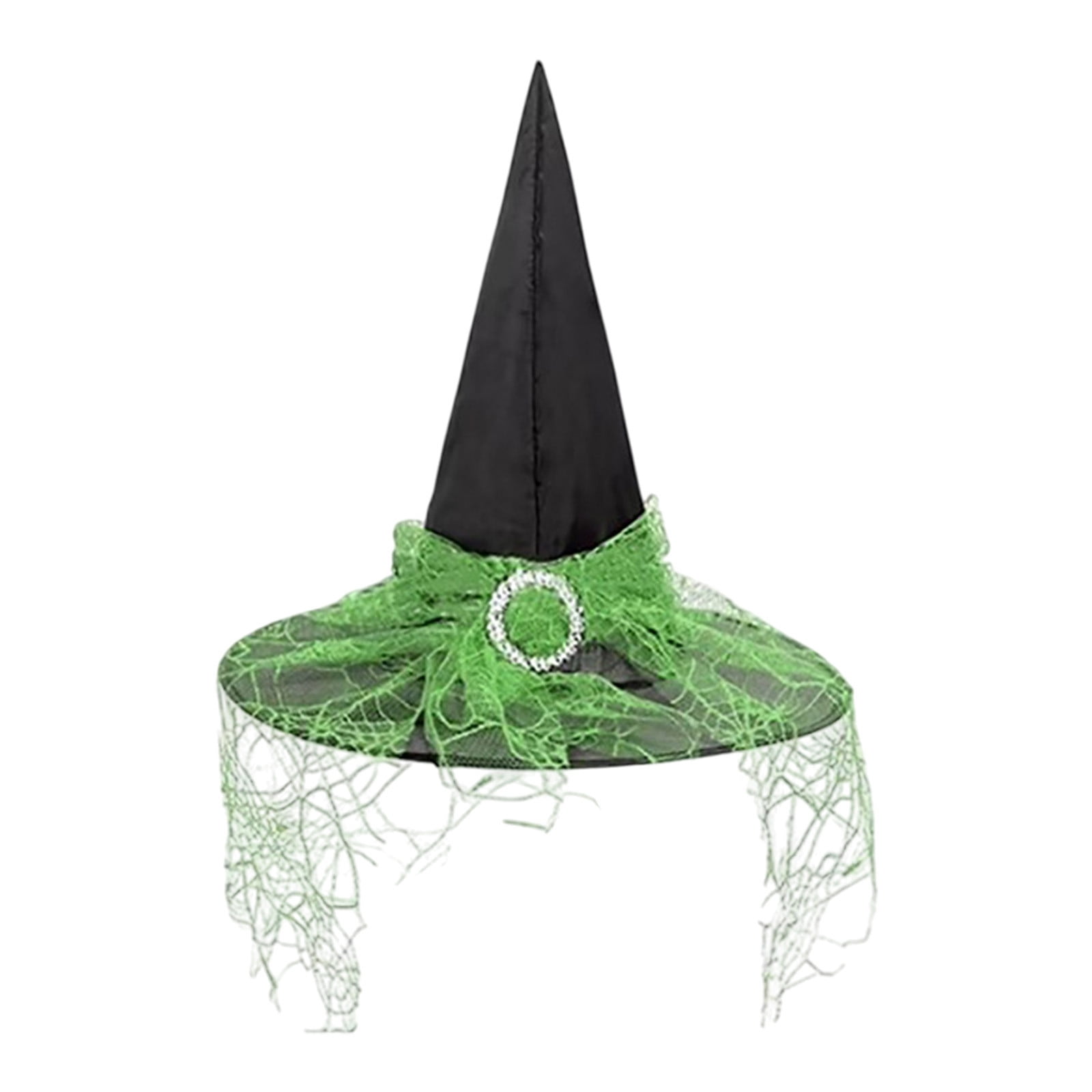 Halloween Witch Hat With Mesh Lace Veil | Women's Wizard Costume Hat For Cosplay, Parties, Decoration