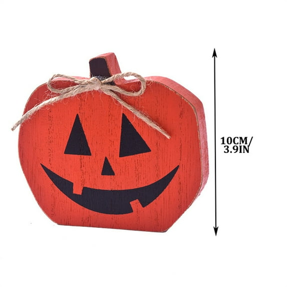 SLYNSHome Halloween Wooden Signs Decor Halloween Tiered Tray Decor for Rustic Farmhouse Home Mantle - Pumpkin