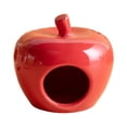 thumbnail image 1 of SLYNSHome Hamster Hideout Ceramic,Red Apple Shape Hamster House and Habitats Cool Bed Ideal for All Season Dwarf Hamster Golden Bear, 1 of 3