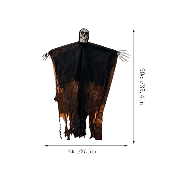 SLYNSHome Hanging Skeleton Ghost Ornament,Skeleton Hand Spooky Doorway Porch Tree Hanging Prop For Indoor Outdoor Fall Halloween Haunted House Party Atmosphere Decor