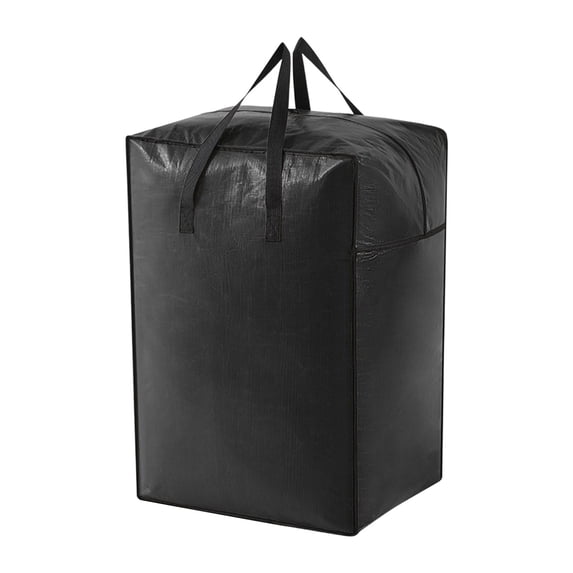 SLYNSHome Heavy Duty Moving Bags Black Large Storage Totes Bins with Backpack Straps Strong Handles & Zippers College Dorm Room Essentials
