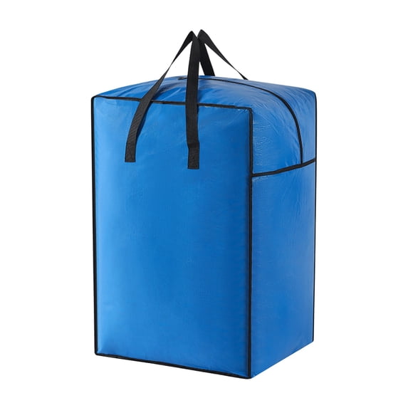 SLYNSHome Heavy Duty Moving Bags Bule Large Storage Totes Bins with Backpack Straps Strong Handles & Zippers College Dorm Room Essentials