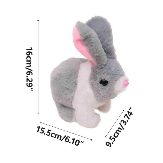 SLYNSHome Interactive Electronic Rabbit Pet,Cute Plush Bunny Toy with Sounds and Walking Birthday Gifts - Brown