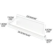 SLYNSHome Iron Towel Rack for Kitchen Bathroom Magnetic Mount No Drill Rustproof Durable Multi-Purpose Storage Organizer - White