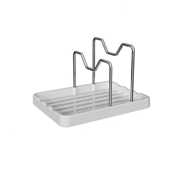 SLYNSHome Kitchen Pot Lid Storage Rack White Cutting Boards Holder Kitchen Organizer and Storage Kitchen Supplies