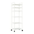thumbnail image 1 of SLYNSHome Kitchen Storage Rack 6-Tier Rolling Cart Plastic Shelves with Wheels for Bathroom Pantry Laundry Room Easy Assembly - White, 1 of 7