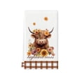 thumbnail image 1 of SLYNSHome Kitchen Towels Highland Cattle Printed Highland Cow Themed Dish Towels Absorbent Farm Cattle Watercolor Floral Tea Hand Dishcloths Housewarming Gift, 1 of 7
