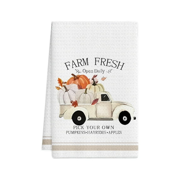 SLYNSHome Kitchen Towels for Thanksgiving Decorations,Fall Dish Hand Tea Towels for Autumn Absorbent Fast Drying Cloth for Bathroom Cooking