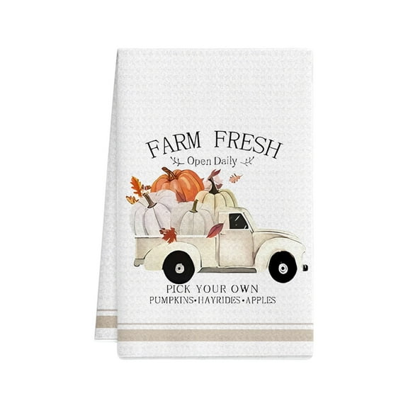 SLYNSHome Kitchen Towels for Thanksgiving Decorations,Fall Dish Hand Tea Towels for Autumn Absorbent Fast Drying Cloth for Bathroom Cooking