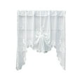 thumbnail image 1 of SLYNSHome Lace Valance Windows Curtain for Kitchen,39.4x59 inch French Style Short Sheer Curtain with Floral Embroidery for Cafe Dinning Bedroom - White, 1 of 6