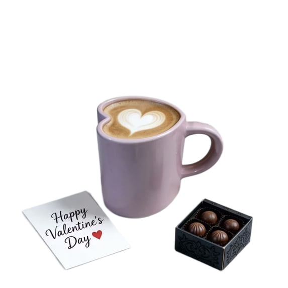 SLYNSHome Large Heart Coffee Mug Ceramic Coffee Cup for Couples Mom Birthday Mothers Day Gift