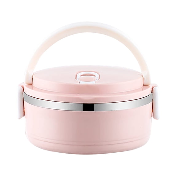 SLYNSHome Lunch Box Stainless Steel Bento Box,Portable Stackable Food Containers,Large Capacity Leakproof Insulated Lunch Box - Pink