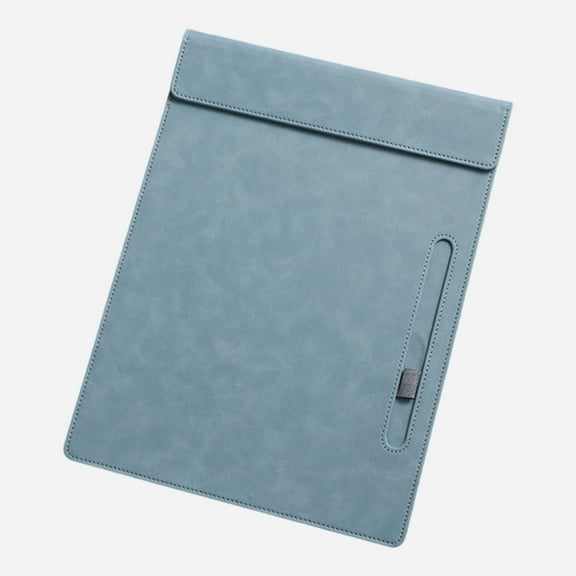 SLYNSHome Magnetic Clipboard Folder,PU Leather Clipboard Office Products A4 Clip Boards with Pen Holder Office Supplies - Blue