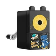 SLYNSHome Manual Pencil Sharpener Colored Pencils Sharpener Hand Crank Pencil Sharpener with Container for Home Office Supplies - Black