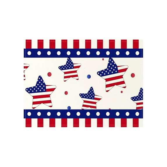SLYNSHome Memorial Day Placemat Patriotic Gnome Place Mats 4th of July Veterans Plastic Table Mats Independence Day Holiday Table Placemats for Dining