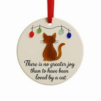 SLYNSHome Merry Christmas Sea Glass Ornaments,Cute Cat Sea Crystal Decor Crafts Christmas Tree Hanging Pendant Christmas Gifts