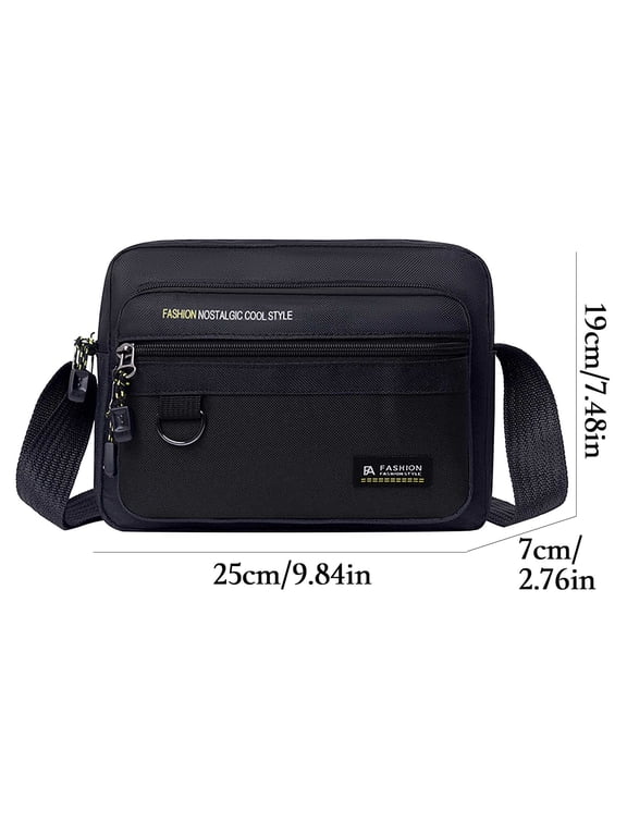 Messenger Bag for Men Black Men's Shoulder Bag Crossbody Shoulder Bag for Office/Work/Travel Business